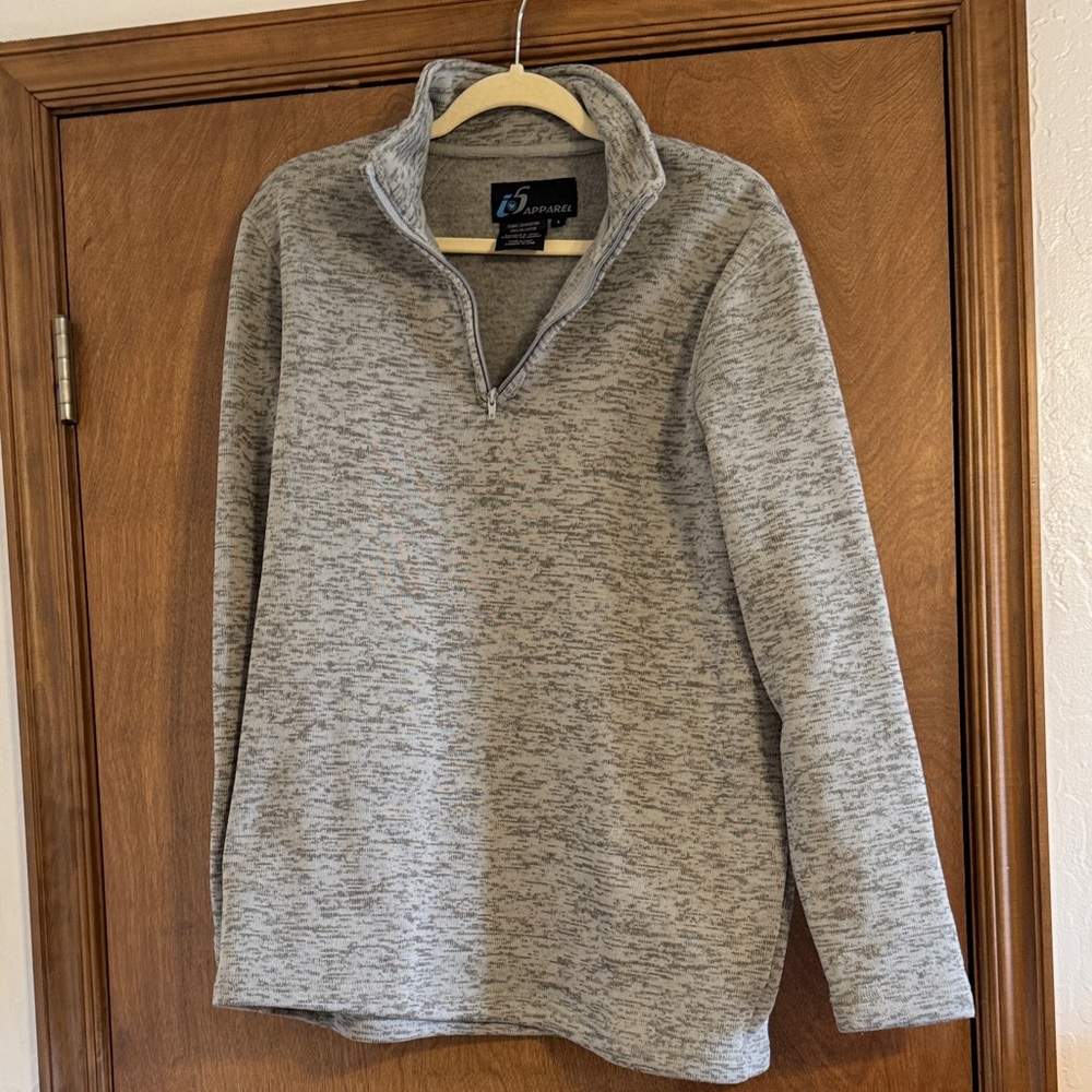 Gray Quarter-Zip Sweater